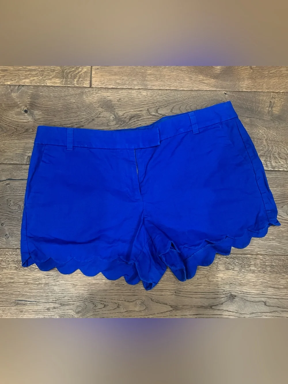 Women’s J.Crew Royal Blue Scallop Hem Shorts - 14